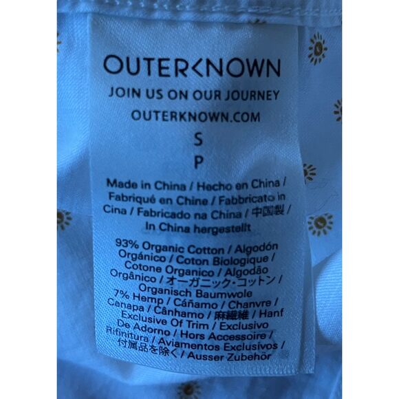 OUTERKNOWN White Floral Kelly Slater Button Up Surf Skate Shirt  Mens Size Small - Picture 5 of 8